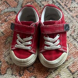 FootMates Red Kids Sneakers with White Accents